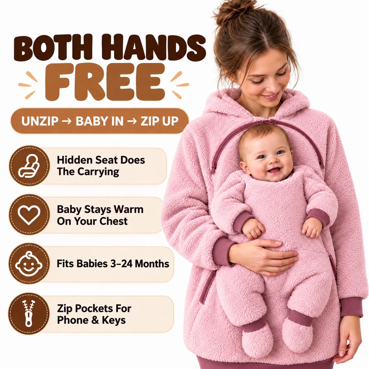Cozy Sherpa Mom & Baby Hoodie
